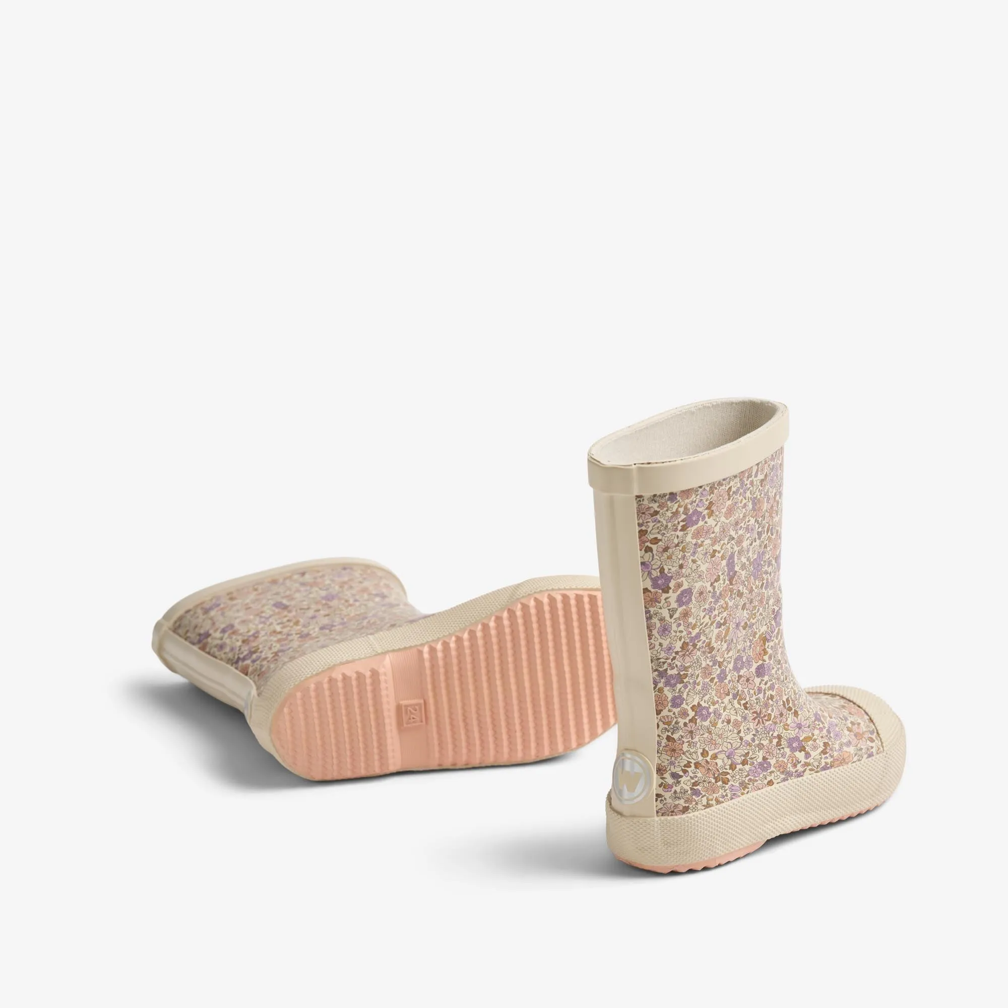 Rubber Boot Muddy - lilac flower meadow