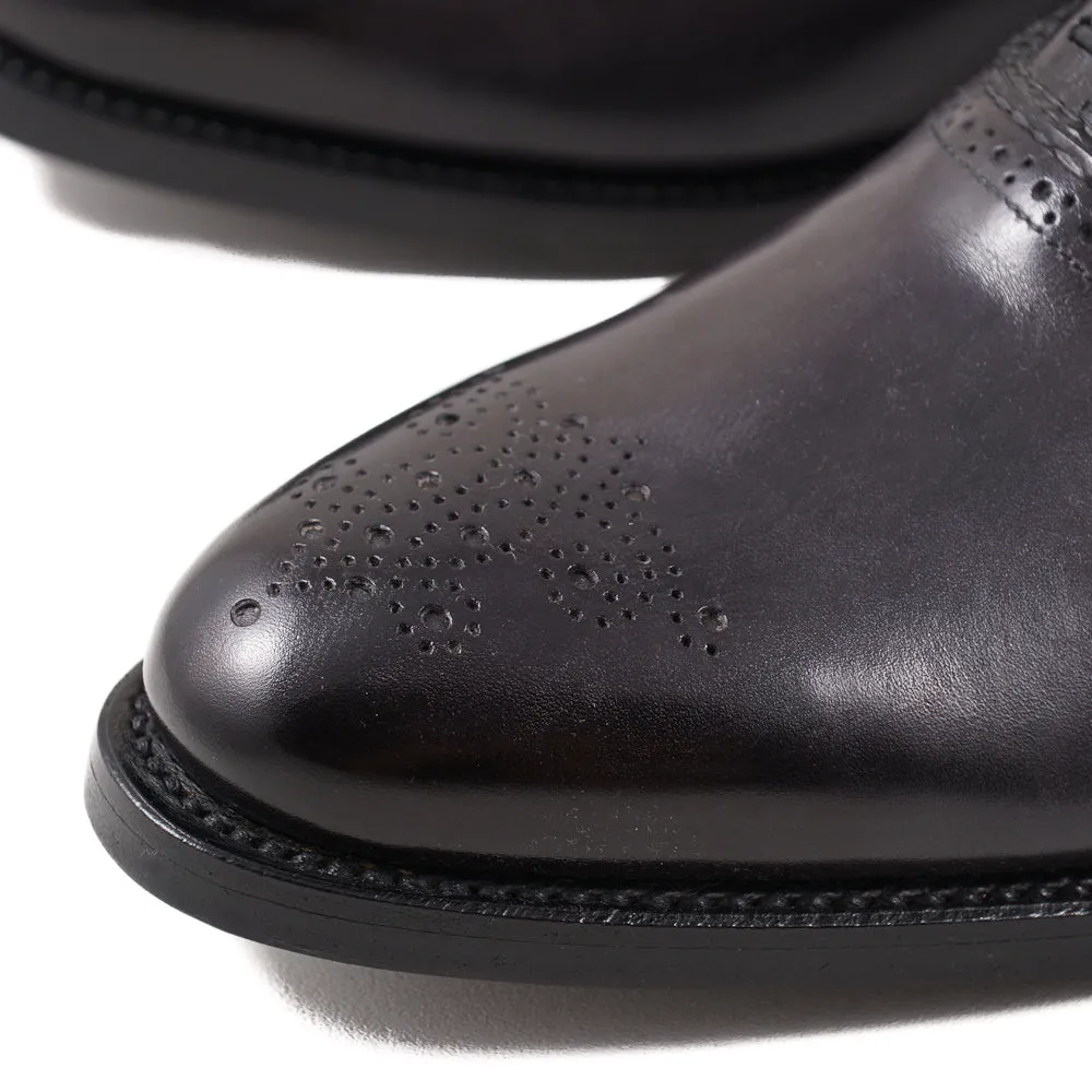 Santoni Dark Gray Medallion Tip Oxford