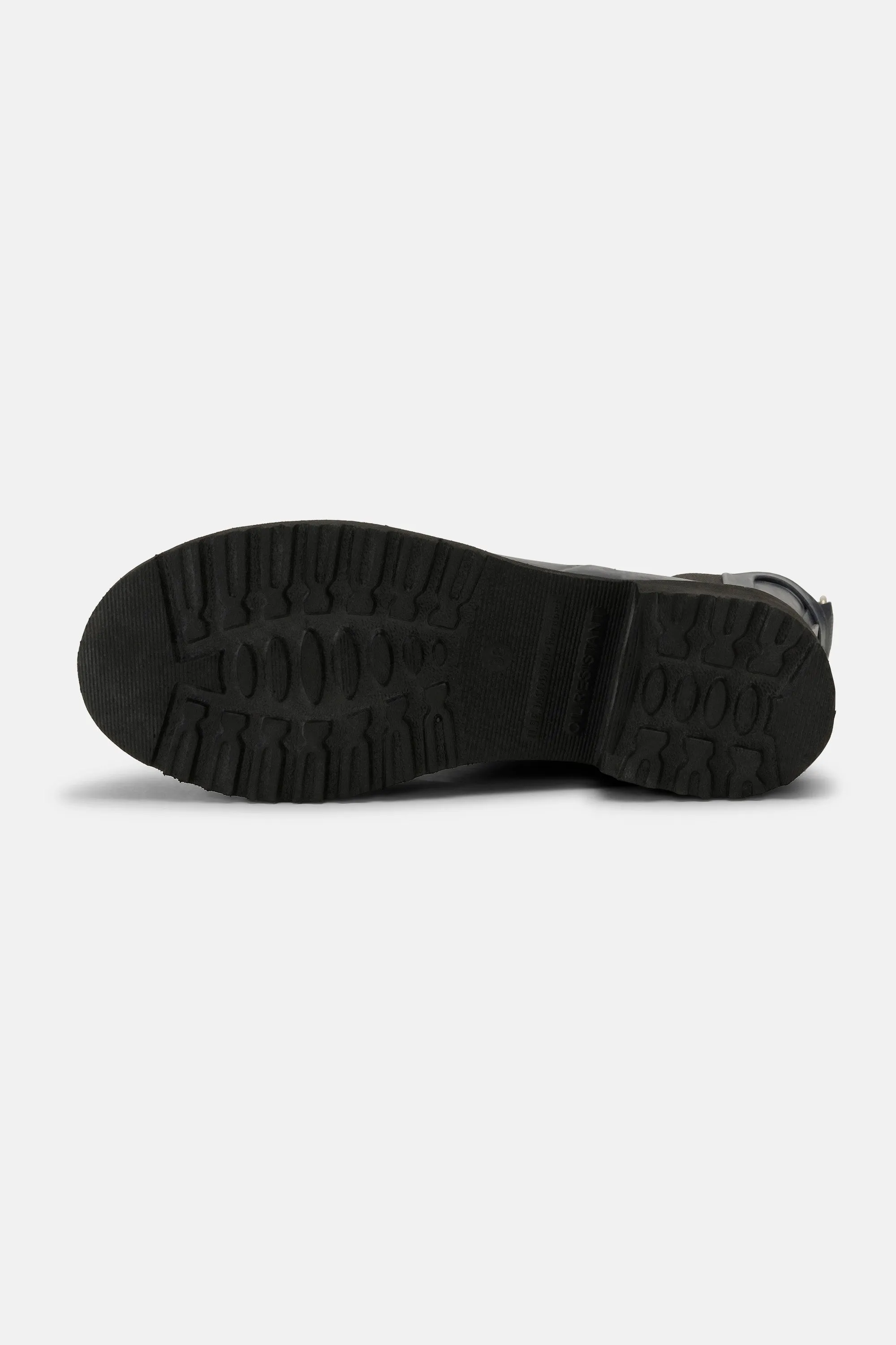 Short Rubber Boots With High Heel - Dark Indigo