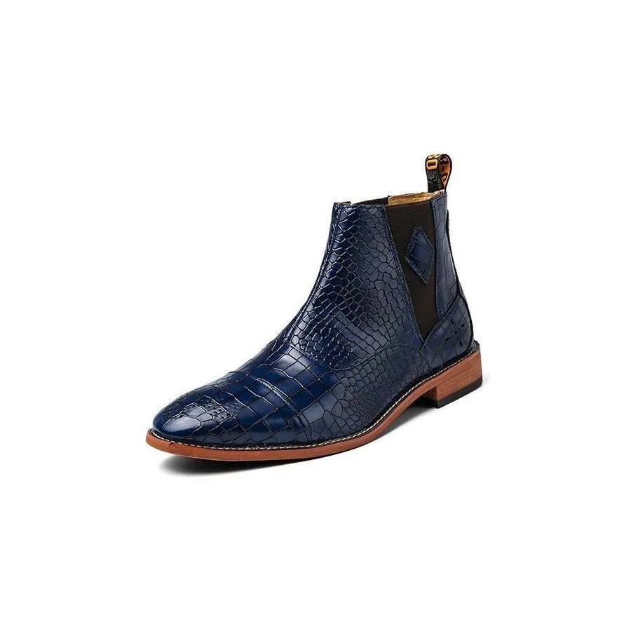 Snakeskin Chic Vintage Chelsea Boots