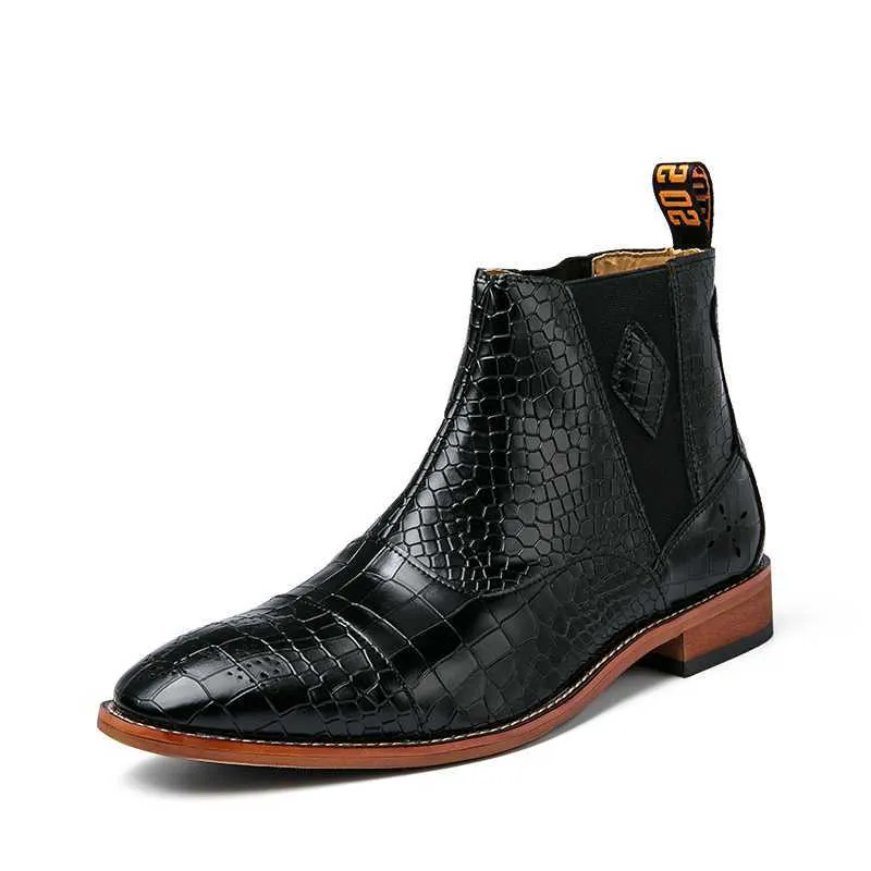 Snakeskin Chic Vintage Chelsea Boots
