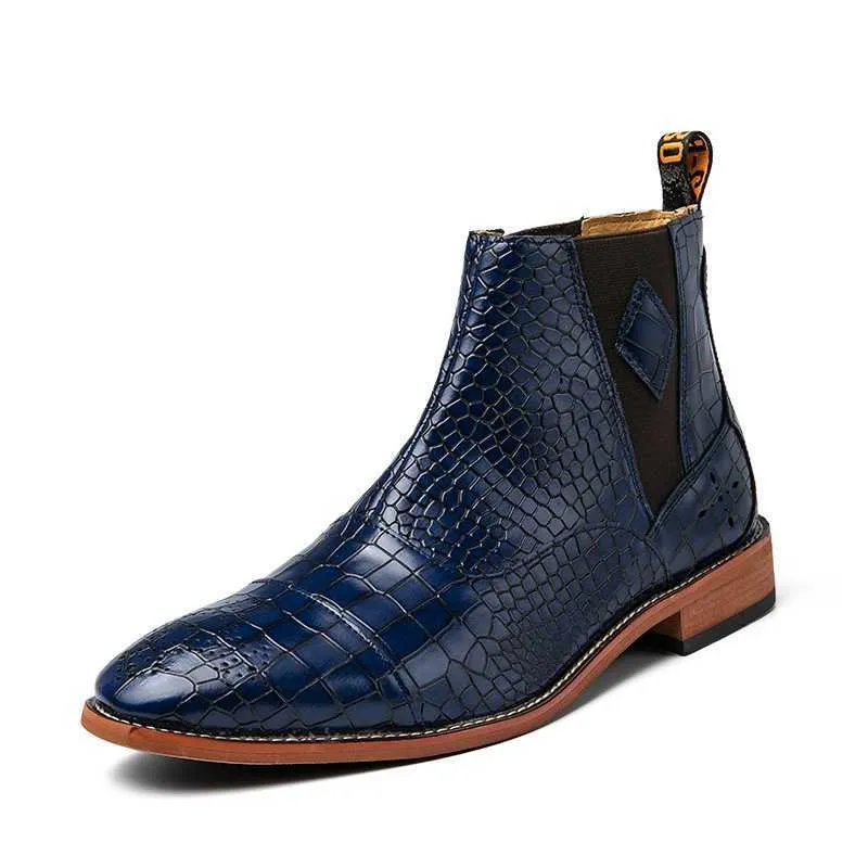 Snakeskin Chic Vintage Chelsea Boots