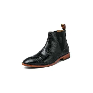 Snakeskin Chic Vintage Chelsea Boots
