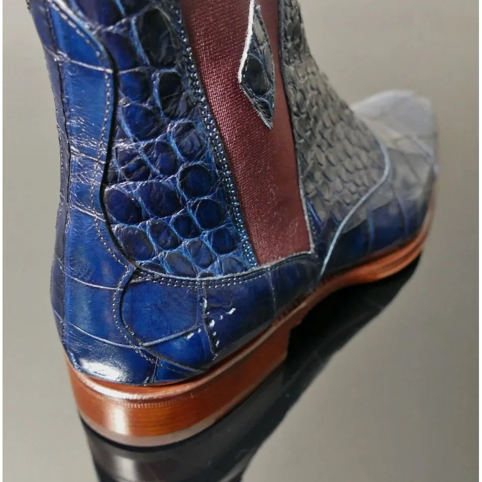 Snakeskin Chic Vintage Chelsea Boots