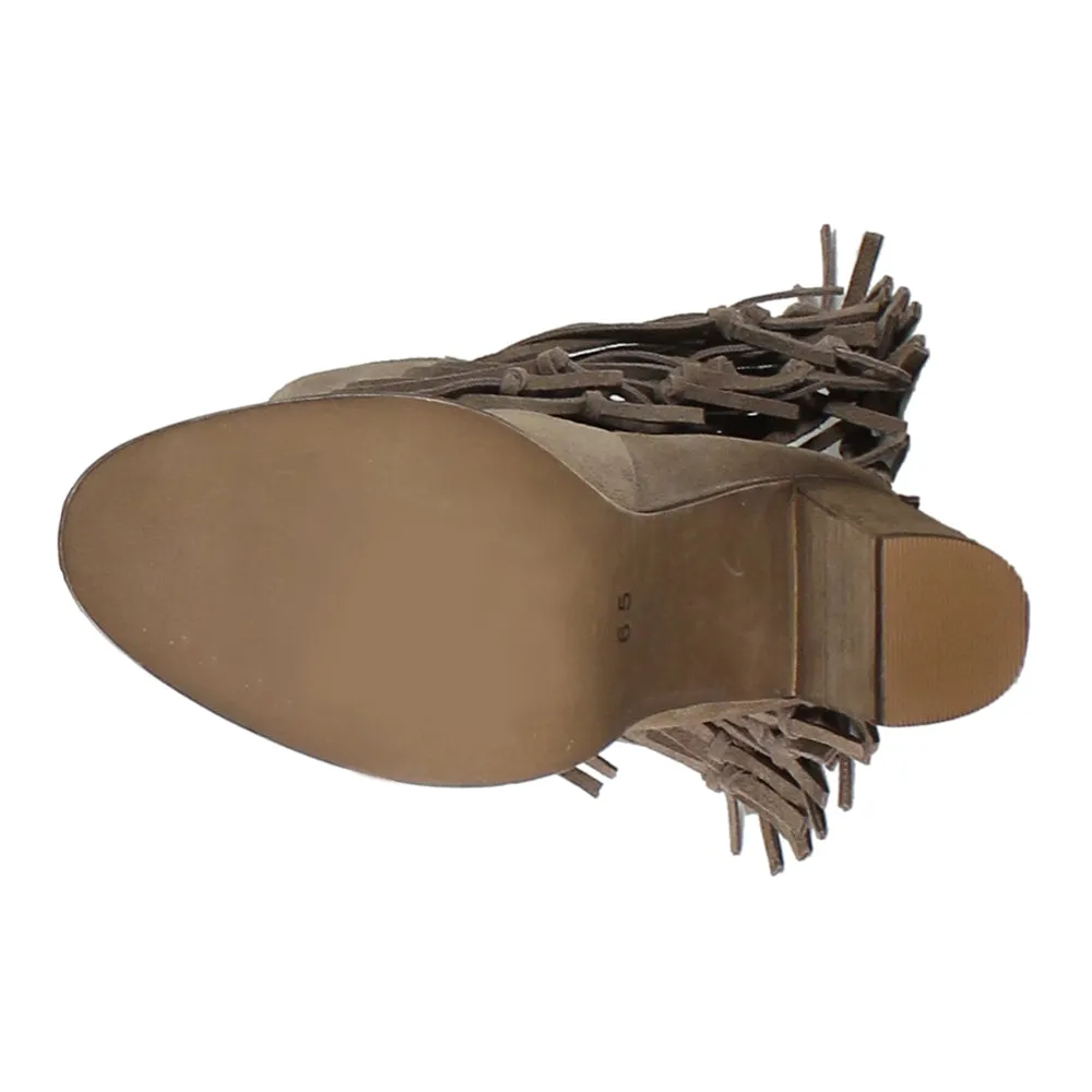 True Sky Western Fringe Round Toe Boots