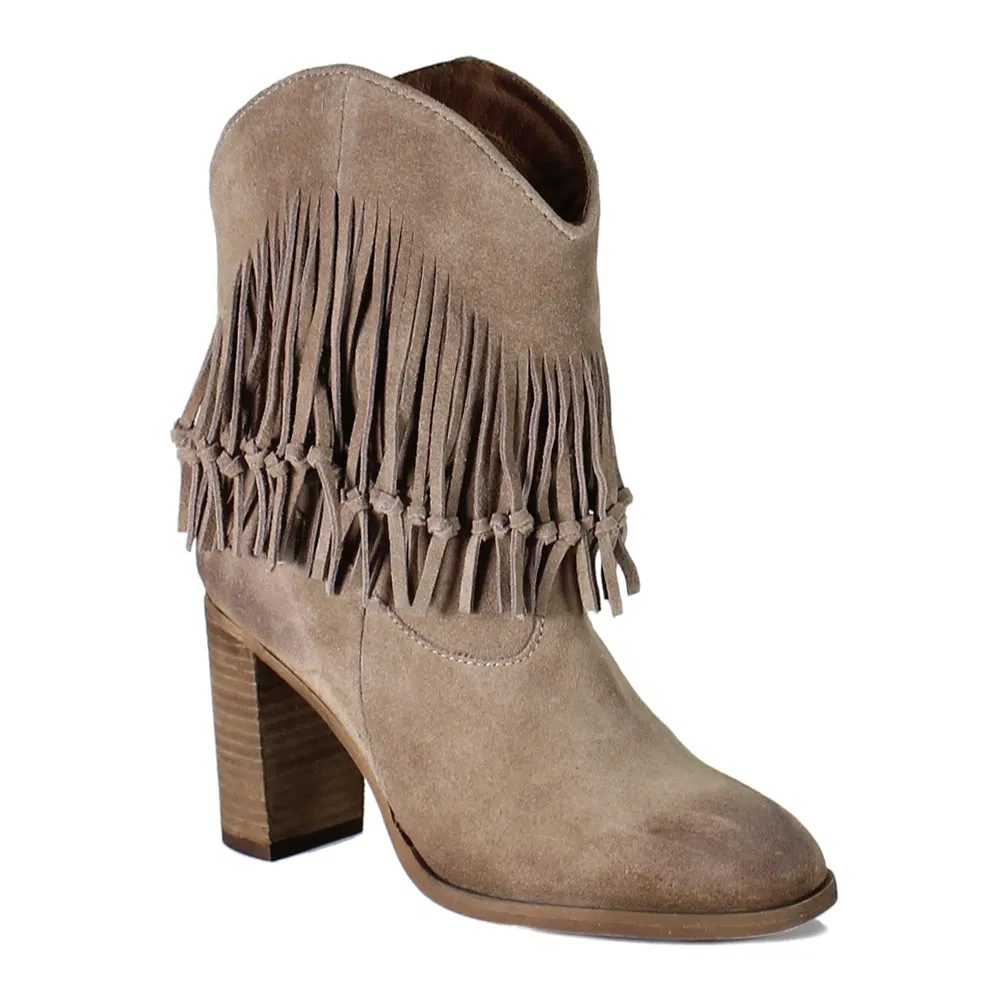 True Sky Western Fringe Round Toe Boots