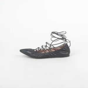 Valentino Rockstud Lace Up Ballet Flats Size 37