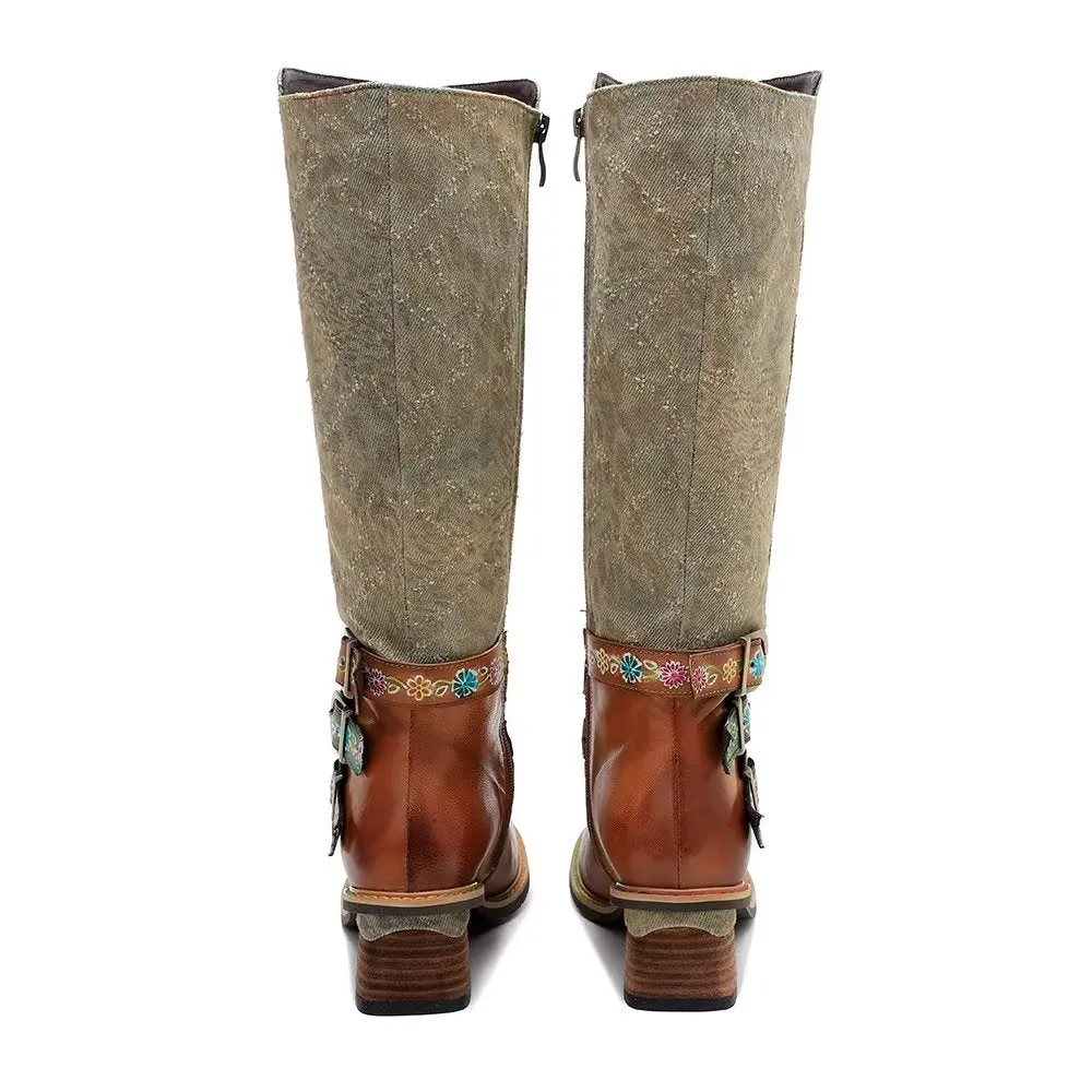 Veltique Chic High-Zip Boots