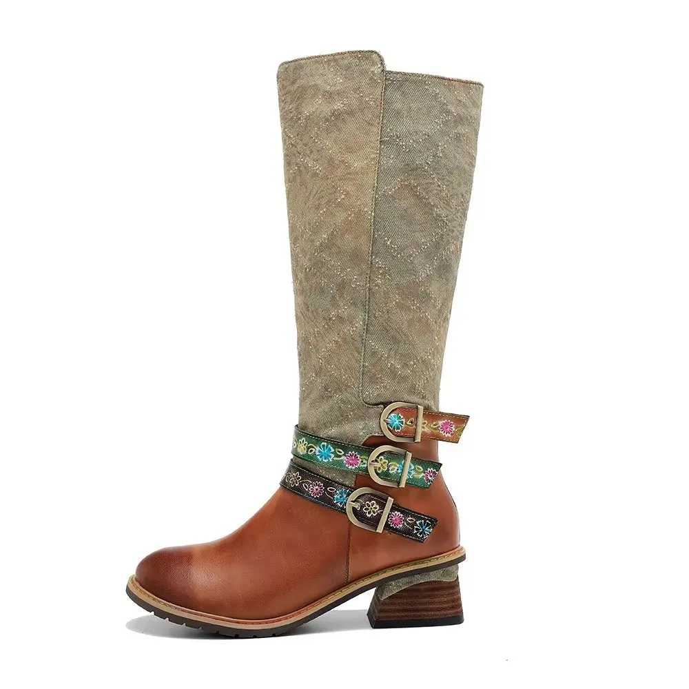 Veltique Chic High-Zip Boots