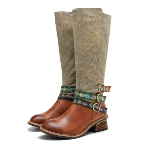 Veltique Chic High-Zip Boots