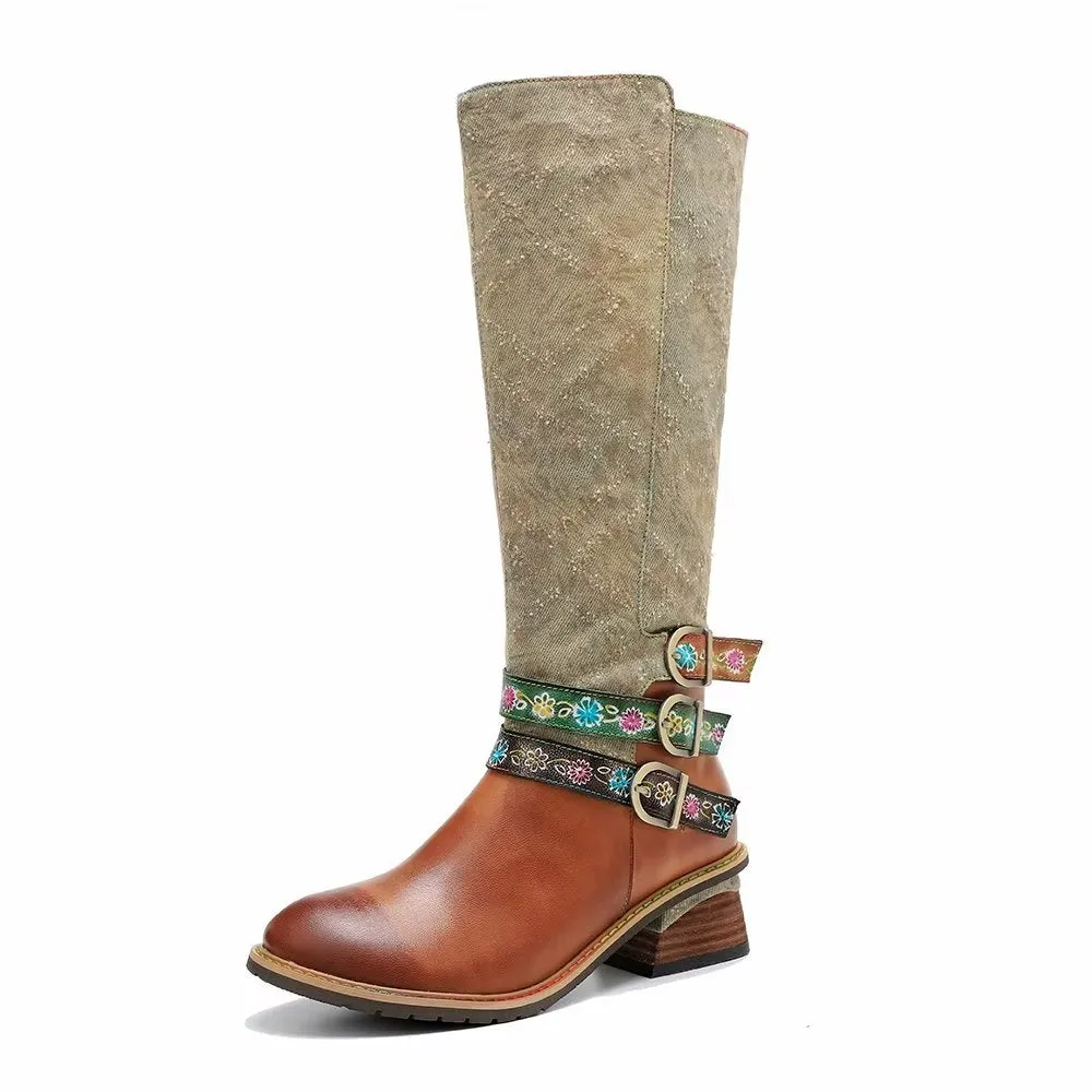 Veltique Chic High-Zip Boots