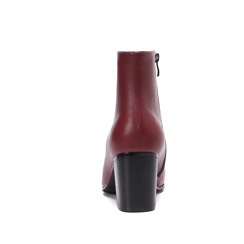 Veltique Chic Zip Booties