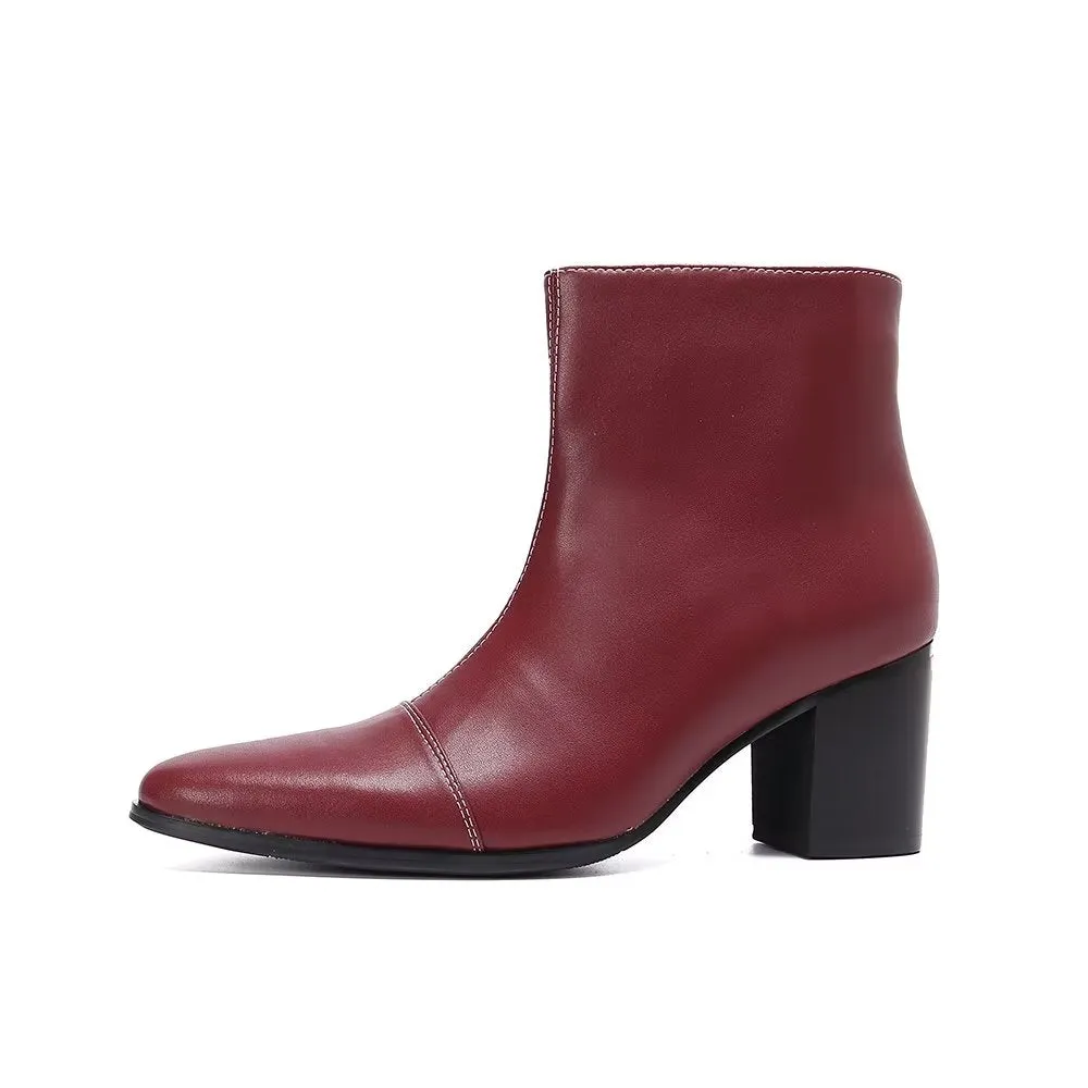 Veltique Chic Zip Booties