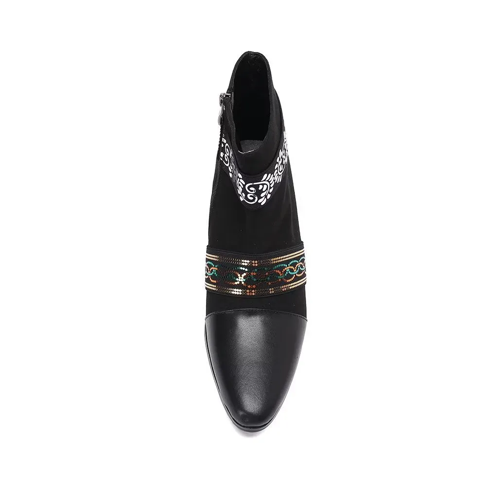 Veltique Chic Zip Booties