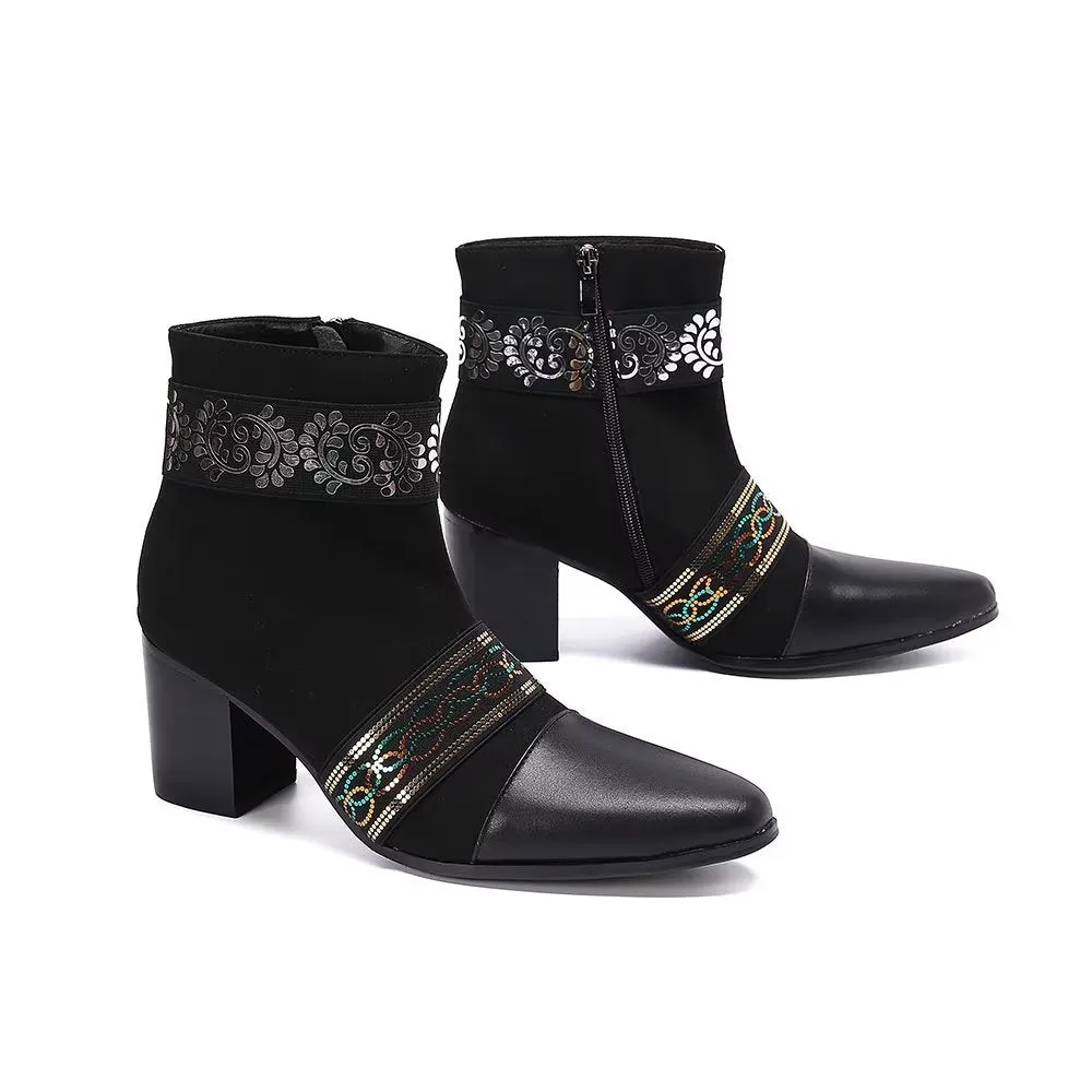 Veltique Chic Zip Booties