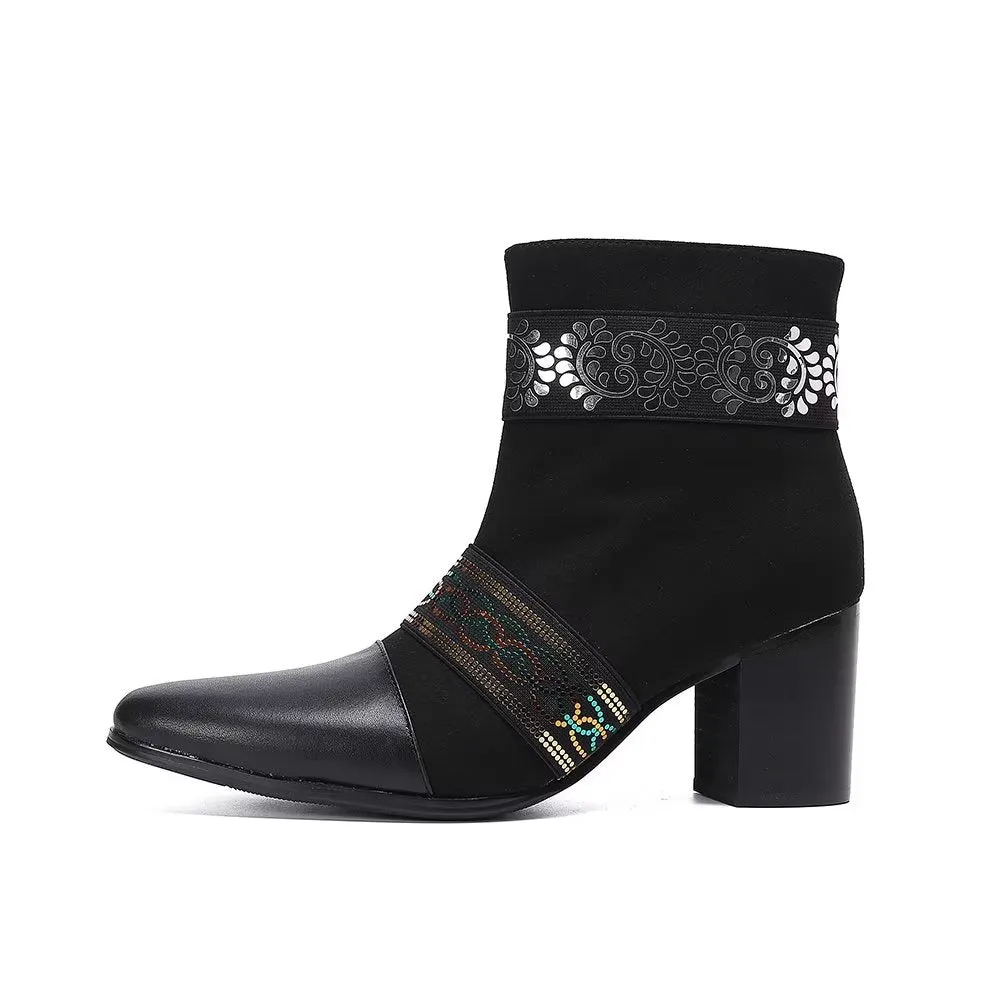 Veltique Chic Zip Booties
