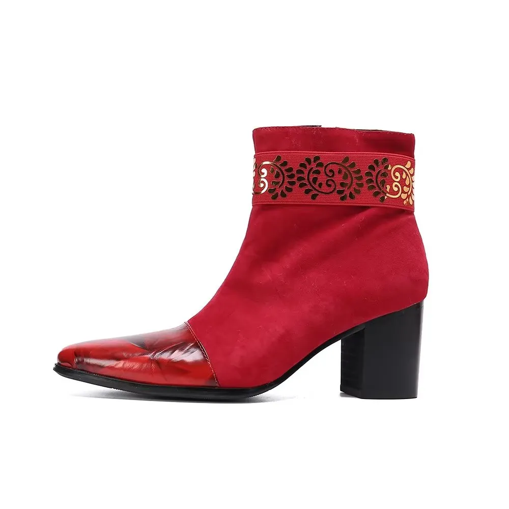 Veltique Chic Zip Booties