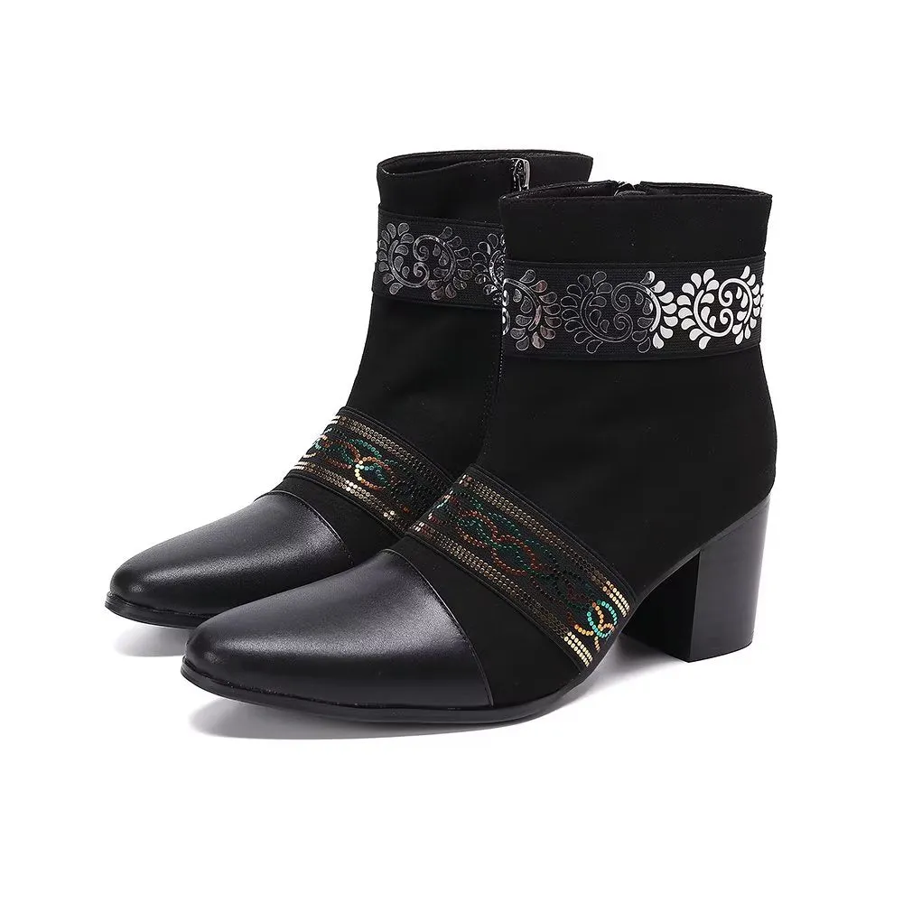 Veltique Chic Zip Booties