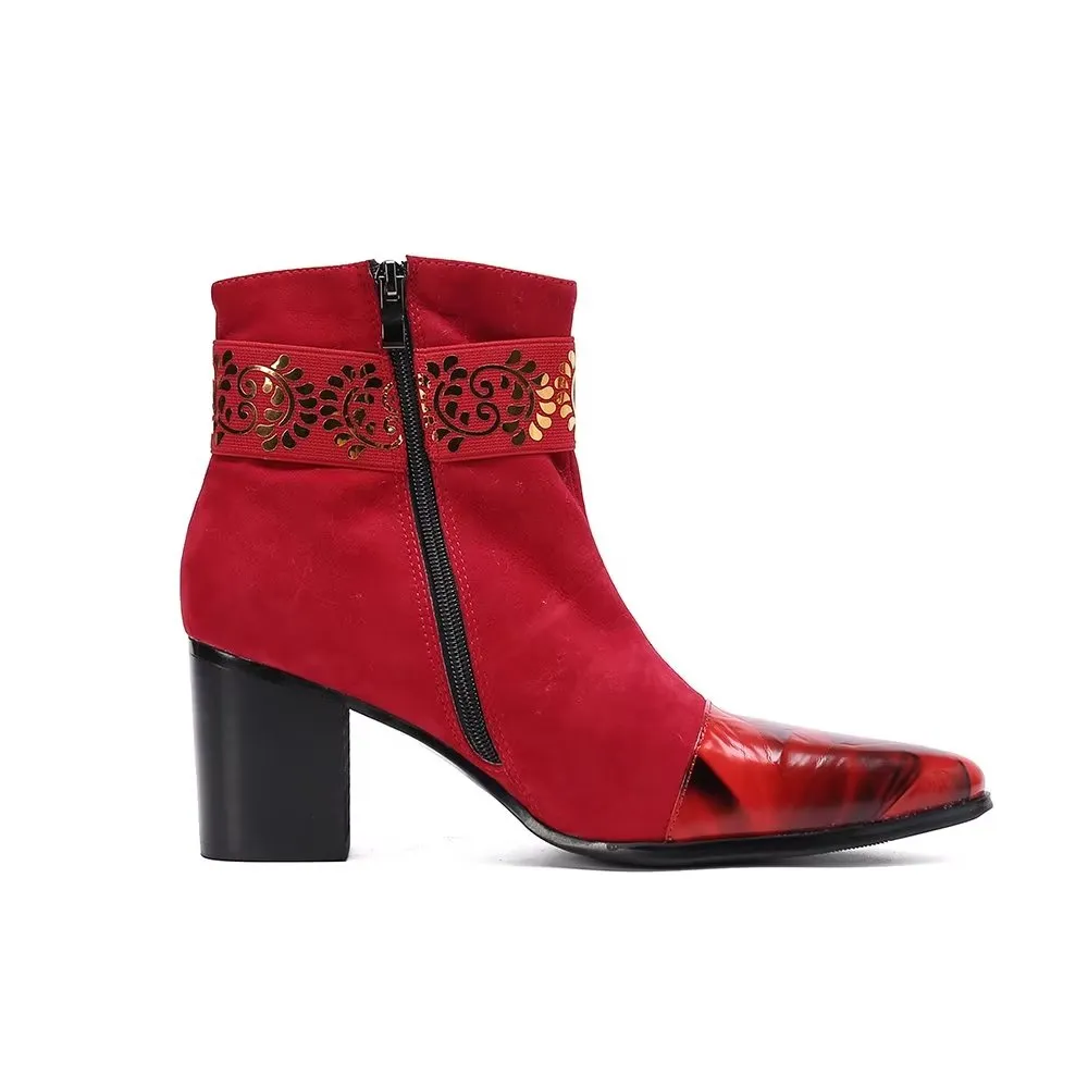 Veltique Chic Zip Booties