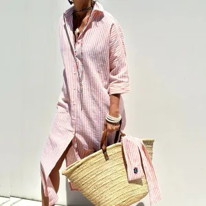 Victoria Refined Striped Shirt Dress