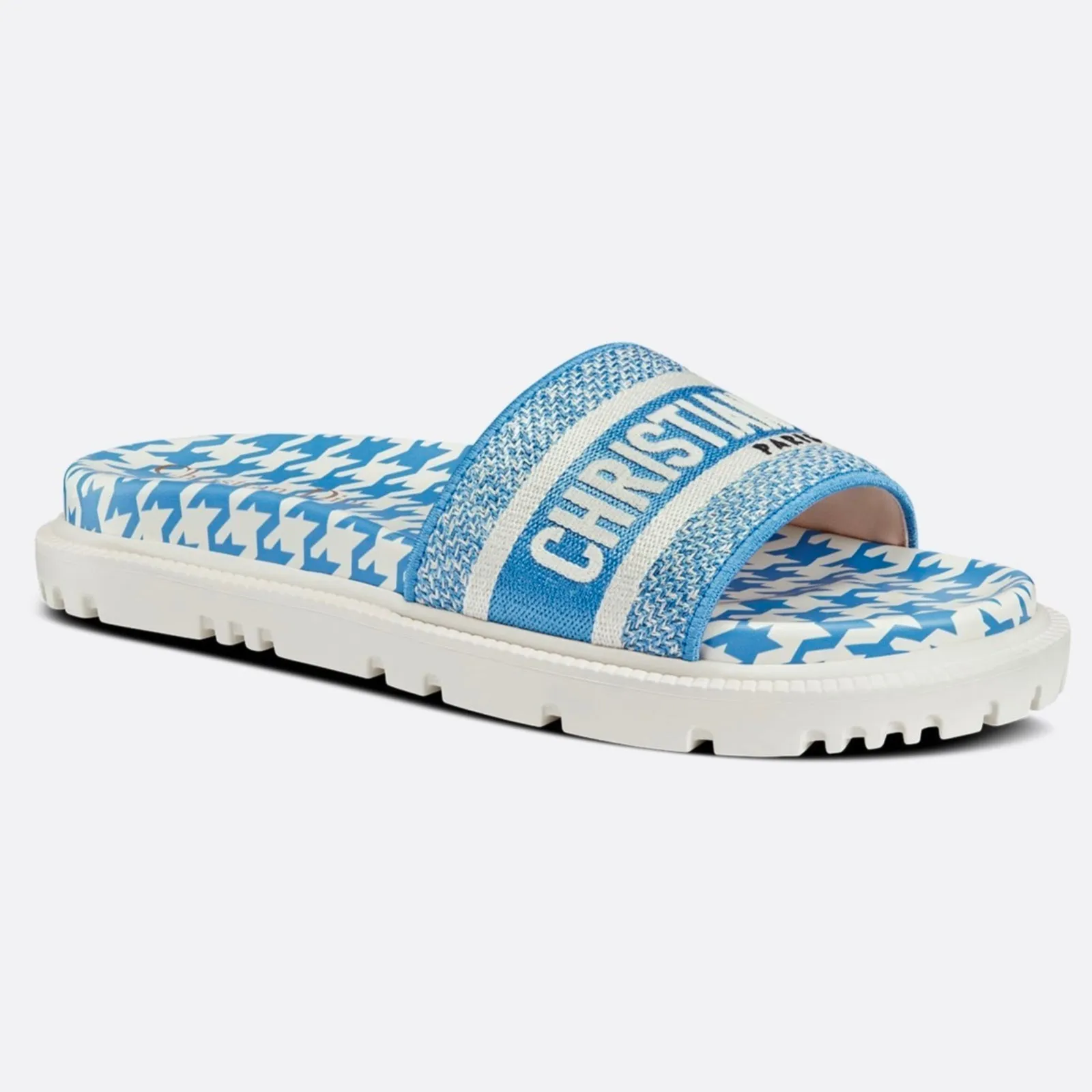 Womens Christian Dior Embroidered Logo Sandals