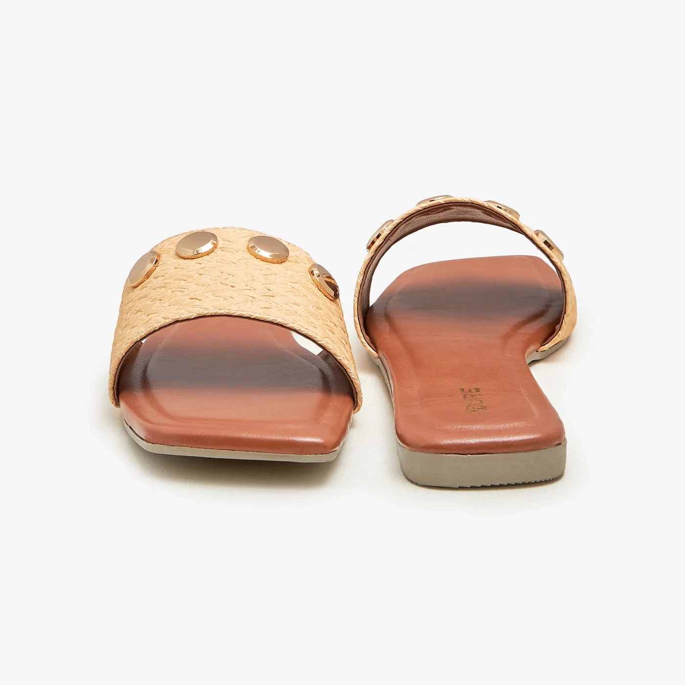 Women's Metal Charm Flats
