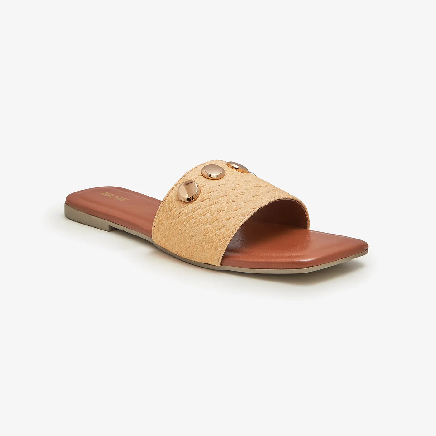 Women's Metal Charm Flats