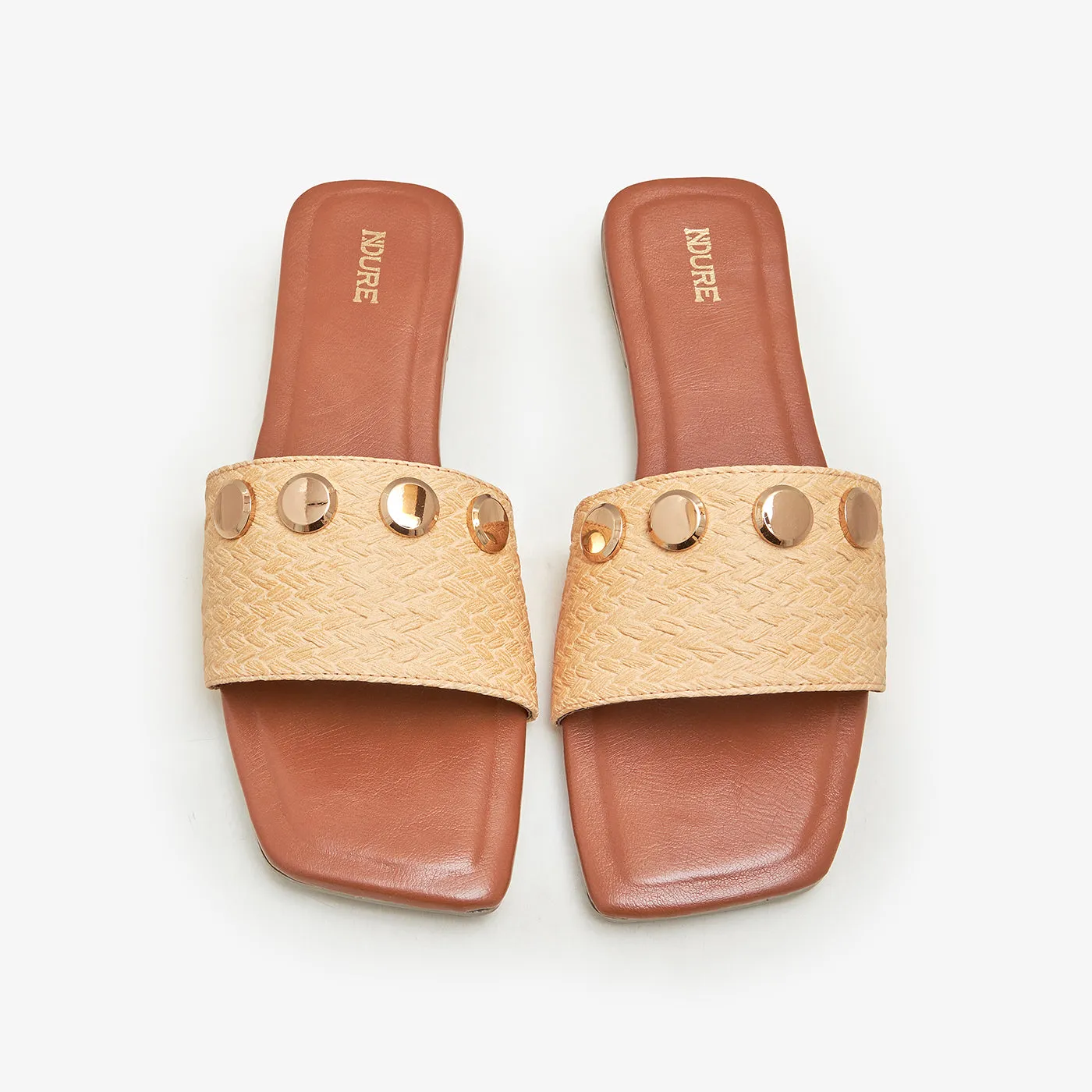 Women's Metal Charm Flats