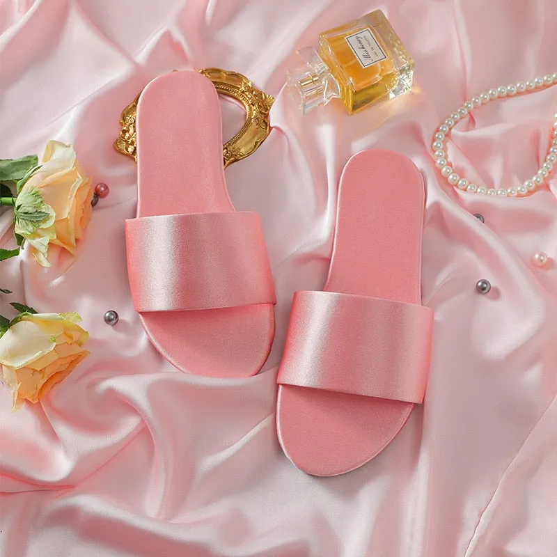 Women's Satin Wedding Bride Slippers