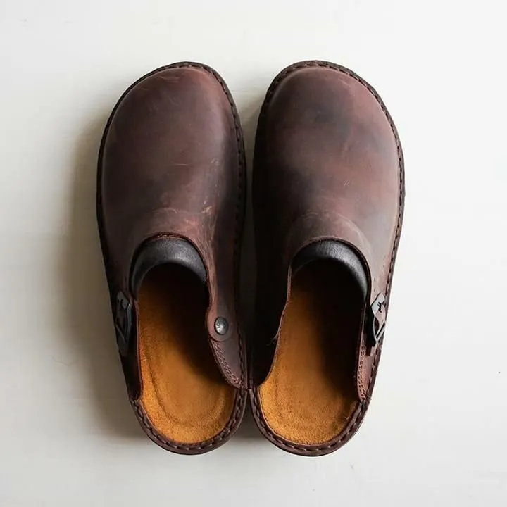 Yani - Orthopedic leather slippers sandals for men